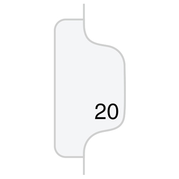 Legal Tabs 90000 Series Legal Exhibit Index Dividers, Side Tab, Printed &quot;20&quot;, 25/Pack