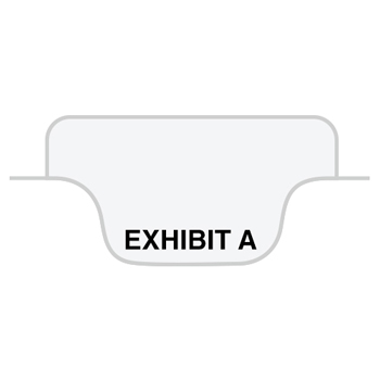 Legal Tabs 80000 Series Legal Index Dividers, Bottom Tab, Printed &quot;Exhibit A&quot;, 25/Pack