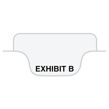 Legal Tabs 80000 Series Legal Index Dividers, Bottom Tab, Printed &quot;Exhibit B&quot;, 25/Pack