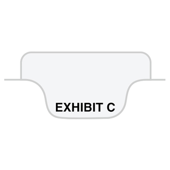 Legal Tabs 80000 Series Legal Index Dividers, Bottom Tab, Printed &quot;Exhibit C&quot;, 25/Pack