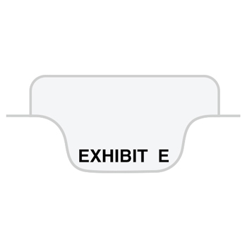 Legal Tabs 80000 Series Legal Index Dividers, Bottom Tab, Printed &quot;Exhibit E&quot;, 25/Pack