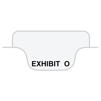 Legal Tabs 80000 Series Legal Index Dividers, Bottom Tab, Printed &quot;Exhibit O&quot;, 25/Pack