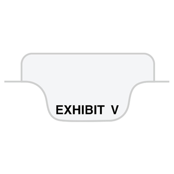 Legal Tabs 80000 Series Legal Index Dividers, Bottom Tab, Printed &quot;Exhibit V&quot;, 25/Pack