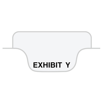 Legal Tabs 80000 Series Legal Index Dividers, Bottom Tab, Printed &quot;Exhibit Y&quot;, 25/Pack