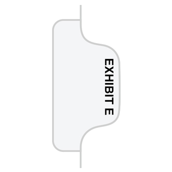 Legal Tabs 80000 Series Legal Index Dividers, Side Tab, Printed &quot;Exhibit E&quot;, 25/Pack