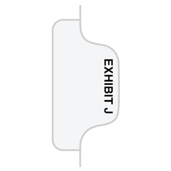 Legal Tabs 80000 Series Legal Index Dividers, Side Tab, Printed &quot;Exhibit J&quot;, 25/Pack