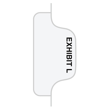 Legal Tabs 80000 Series Legal Index Dividers, Side Tab, Printed &quot;Exhibit L&quot;, 25/Pack