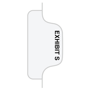 Legal Tabs 80000 Series Legal Index Dividers, Side Tab, Printed &quot;Exhibit S&quot;, 25/Pack