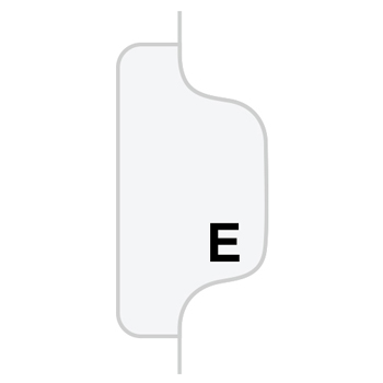 Legal Tabs 80000 Series Legal Exhibit Index Dividers, Side Tab, &quot;E&quot;, White, 25/Pack