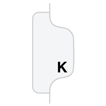 Legal Tabs 80000 Series Legal Exhibit Index Dividers, Side Tab, &quot;K&quot;, White, 25/Pack