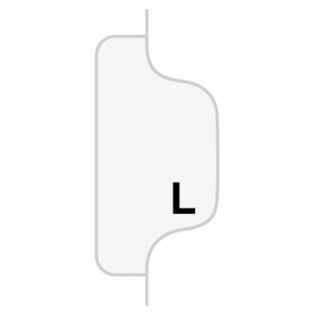 Legal Tabs 80000 Series Legal Exhibit Index Dividers, Side Tab, &quot;L&quot;, White, 25/Pack