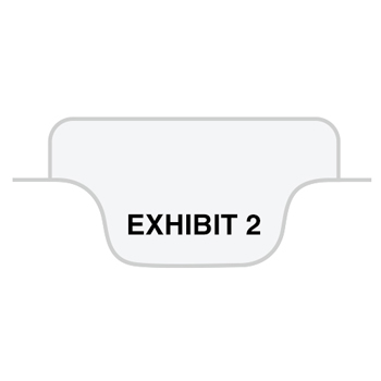 Legal Tabs 80000 Series Legal Index Dividers, Bottom Tab, Printed &quot;Exhibit 2&quot;, 25/Pack