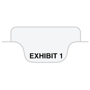 Legal Tabs 80000 Series Legal Index Dividers, Bottom Tab, Printed &quot;Exhibit 1&quot;, 25/Pack