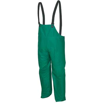 MCR Safety Dominator 1 Piece Rain Pant, .42mm PVC/Poly, Elastic Suspenders, Green, 4XL