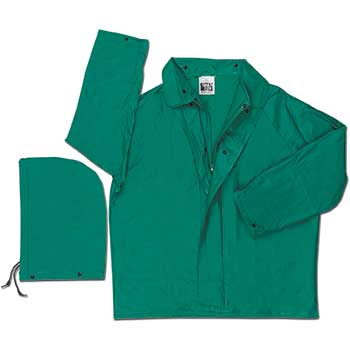 MCR Safety Dominator Jacket, Removable Hood, Green, XL