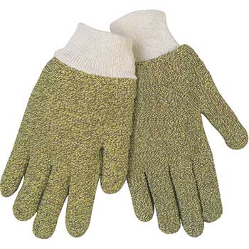 MCR Safety Terrycloth Glove, Seamless, Knit Wrist, Large, 12/PK
