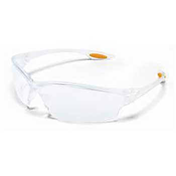 MCR™ Safety Law&#174; Orange Temple Inserts Glasses, Clear Lens