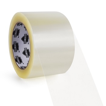 Wrap Tite Acrylic Carton Sealing Tape, 3&quot; x 110 yds., 1.75 Mil, Clear, 24 Rolls/Case
