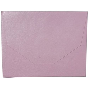 JAM Paper Metallic Indian Handmade Recycled Folders, 10&quot; x 13&quot;, Baby Pink, 500/BX