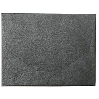 JAM Paper Indian Handmade Recycled Folders, 10&quot; x 13&quot;, Black Metallic, 500/BX