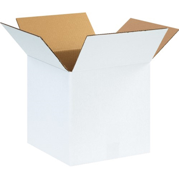 W.B. Mason Co. Corrugated Boxes, 12&quot; x 12&quot; x 12&quot;, White, 25/Bundle