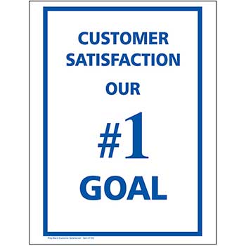 Auto Supplies Floor Mat, Poly Back 1 Color, Blue &quot;Customer Satisfaction&quot;, 500/BX