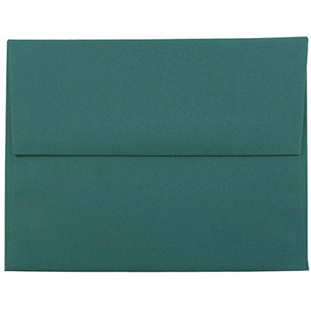 JAM Paper A2 Premium Invitation Envelopes, 4 3/8&quot; x 5 3/4&quot;, Teal, 250/CT