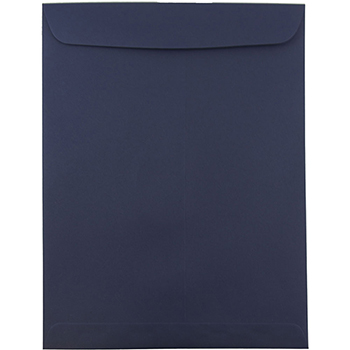 JAM Paper Open End Catalog Premium Envelopes, 10&quot; x 13&quot;, Navy Blue, 50/BX