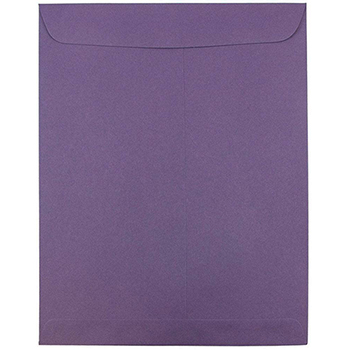 JAM Paper Open End Catalog Premium Envelopes, 10&quot; x 13&quot;, Dark Purple, 100/BX
