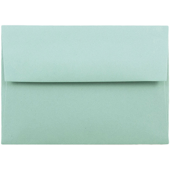 JAM Paper A2 Premium Invitation Envelopes, 4 3/8&quot; x 5 3/4&quot;, Aqua Blue, 250/CT