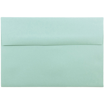 JAM Paper A8 Premium Invitation Envelopes, 5 1/2&quot; x 8 1/8&quot;, Aqua Blue, 250/CT