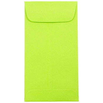 JAM Paper #7 Business Colored Envelopes, 3 1/2&quot; x 6 1/2&quot;, Ultra Lime Green, 500/CT