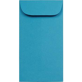 JAM Paper #7 Business Colored Envelopes, 3 1/2&quot; x 6 1/2&quot;, Blue Recycled, 50/BX