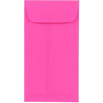 JAM Paper #7 Business Colored Envelopes, 3 1/2&quot; x 6 1/2&quot;, Ultra Fuchsia Pink, 500/CT