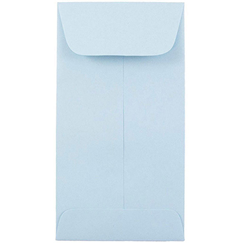 JAM Paper #7 Business Premium Envelopes, 3 1/2&quot; x 6 1/2&quot;, Pastel Baby Blue, 500/CT