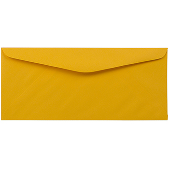 JAM Paper #9 Business Colored Envelopes, 3 7/8&quot; x 8 7/8&quot;, Gold Yellow, 500/BX