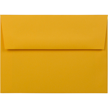 JAM Paper A6 Colored Invitation Envelopes, 4 3/4&quot; x 6 1/2&quot;, Gold Yellow, 25/PK