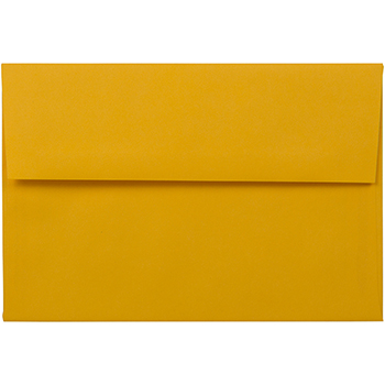 JAM Paper A8 Colored Invitation Envelopes, 5 1/2&quot; x 8 1/8&quot;, Gold Yellow, 1000/CT