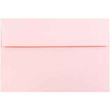 JAM Paper A8 Premium Invitation Envelopes, 5 1/2&quot; x 8 1/8&quot;, Baby Pink, 250/CT