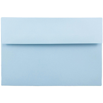 JAM Paper A8 Premium Invitation Envelopes, 5 1/2&quot; x 8 1/8&quot;, Pastel Baby Blue, 250/CT