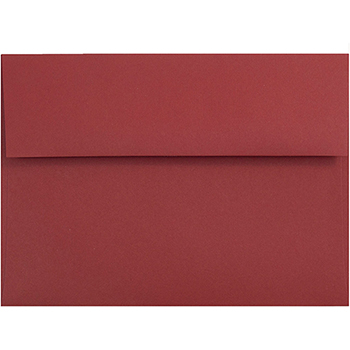 JAM Paper A6 Premium Invitation Envelopes, 4 3/4&quot; x 6 1/2&quot;, Dark Red, 250/CT