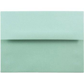 JAM Paper A6 Premium Invitation Envelopes, 4 3/4&quot; x 6 1/2&quot;, Aqua Blue, 250/CT