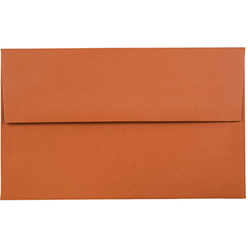 JAM Paper A10 Premium Invitation Envelopes, 6&quot; x 9 1/2&quot;, Dark Orange, 250/CT