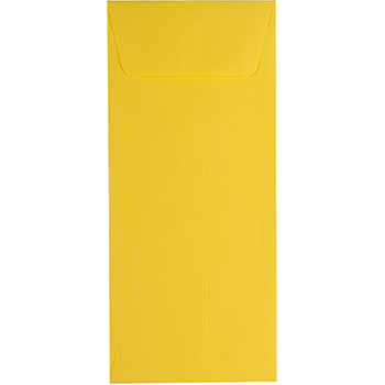 JAM Paper #10 Policy Business Colored Envelopes, 4 1/8&quot; x 9 1/2&quot;, Yellow Recycled, 500/CT