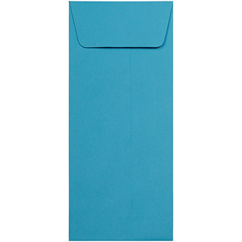 JAM Paper #10 Policy Business Colored Envelopes, 4 1/8&quot; x 9 1/2&quot;, Blue Recycled, 500/CT