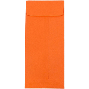 JAM Paper #10 Policy Business Colored Envelopes, 4 1/8&quot; x 9 1/2&quot;, Orange Recycled, 500/CT