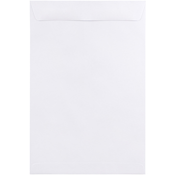 JAM Paper Open End Catalog Envelopes, 10&quot; x 15&quot;, White, 50/BX