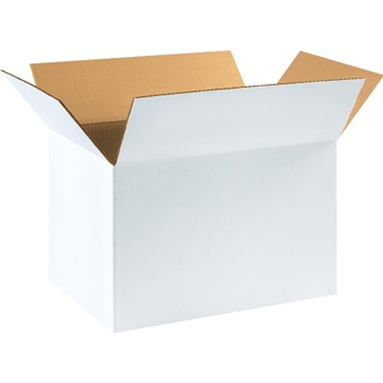 W.B. Mason Co. Corrugated Boxes, 18&quot; x 12&quot; x 12&quot;, White, 25/Bundle
