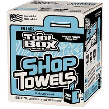 Auto Supplies Shop Towels, Disposable, 200 Sheets, 6/BX