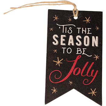 JAM Paper Holiday Gift Tags, 4 1/4&quot; x 2 3/8&quot;, &#39;Tis The Season, 16/PK